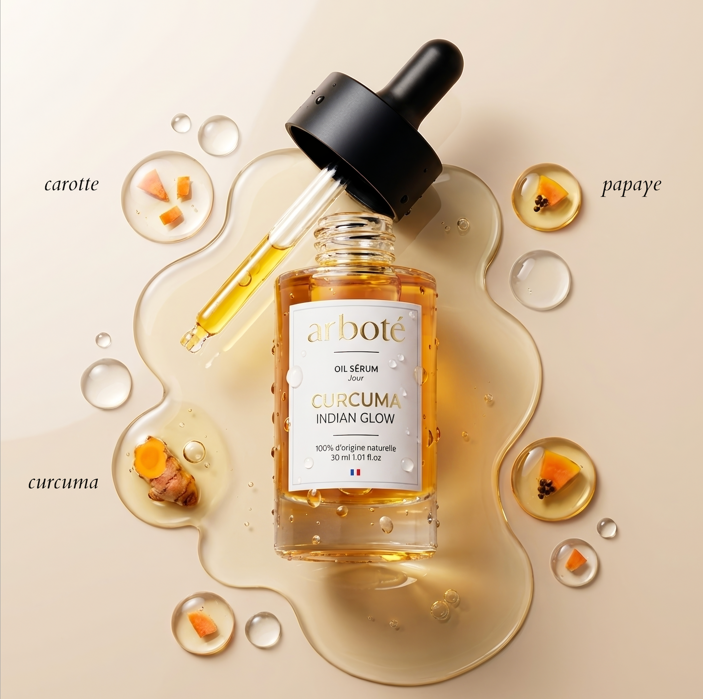Oil Sérum Jour au Curcuma - Indian glow
